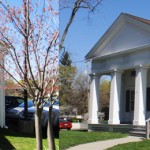 The Back Door Food Pantry is located at the rear of Wisdom House.