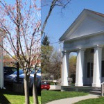 The Back Door Food Pantry is located at the rear of Wisdom House.